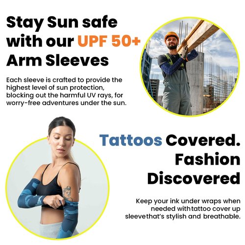 Statix Cooling Arm Sleeves for Men and Women Sun Protection Arm Warmers for Sports Gardening Purple Design S/M
