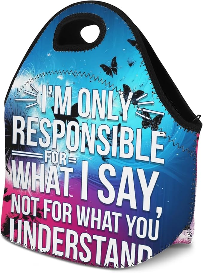 Neoprene Lunch Bags Thermal Insulated Lunch Tote Bag Reusable Washable Neoprene Picnic Bag for Women Men