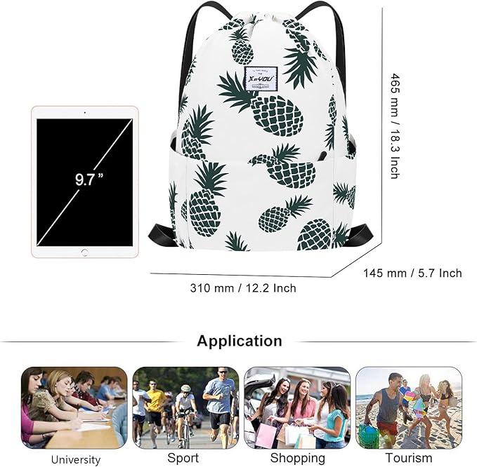 XEYOU Drawstring Sports Backpack Lightweight Gym Yoga Sackpack Shoulder Rucksack Casual Outdoor Daypack for Women and Men