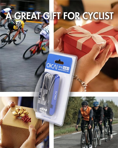 Bike Multi Tool, 16 in 1 Bicycle Repair Tool Kit with Allen Wrench, Tire Levers and Necessary Tools Set for Emergency Repairs, Lightweight Portable for Cycling, Gifts for Cyclists