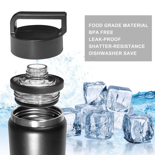 HiMoliwa Yeti Water Bottle Chug Cap Replacement, Yeti Rambler Lids Replacement, Yeti Rambler Chug Cap Compatible with Yeti Water Bottles18/26/36/46/64 OZ, Yeti Chug Cap, Dishwasher Safe（1 Pack）