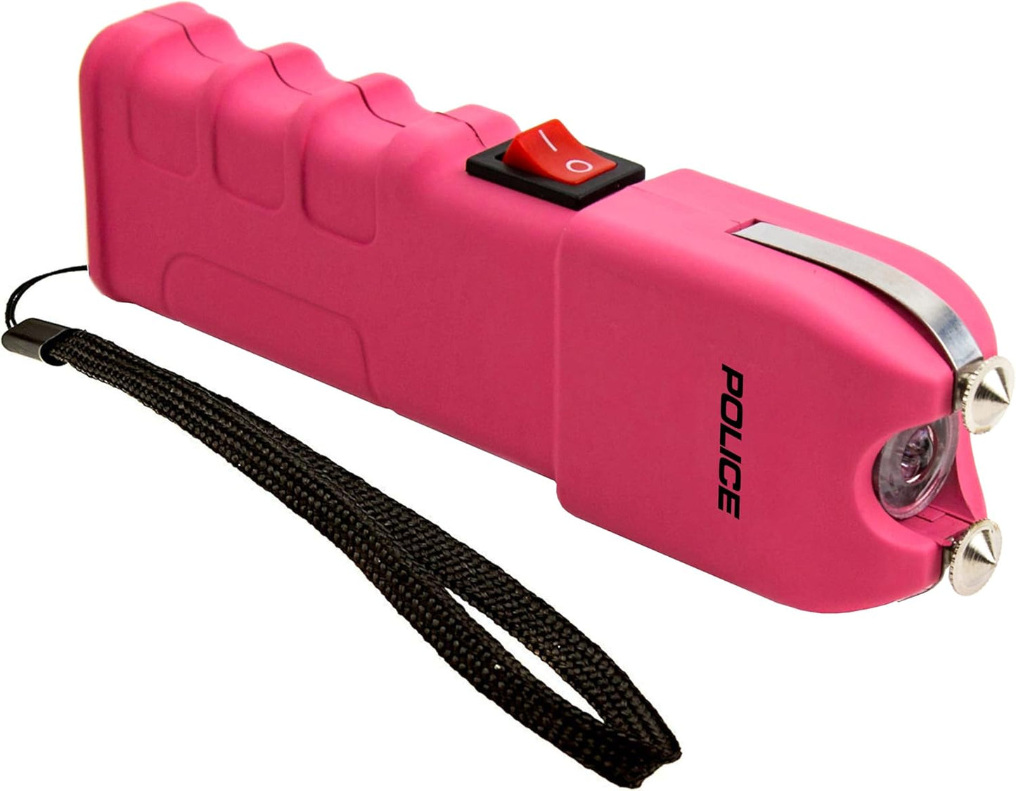 POLICE Stun Gun for Self Defense 928 - High Voltage Rechargeable with LED Flashlight, Compact & Heavy Duty, Personal Security for Women - Pink