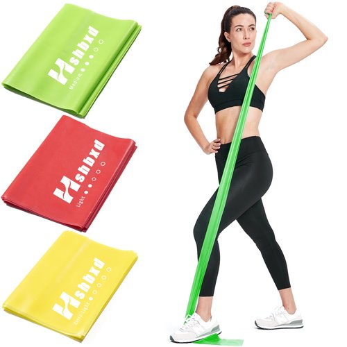 Resistance Bands Set, Latex-Free Exercise Bands for Working Out, Professional Physical Therapy Bands, Elastic Bands for Stretching, Suitable for Rehab, Yoga, Pilates, Gym, Home Exercise (4.9ft)