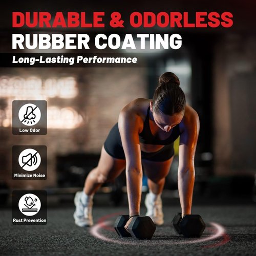 PAPABABE Dumbbells Set of 2, 5lbs Dumbbell Pair, 5 Pounds Hand Weights for Women Men at Home, Free Weights Dumbbells Set for Home Gym Equipment, Pesas Mancuernas para Ejercicios de Hombre Casa.
