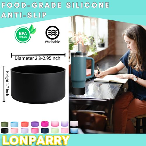 LONPARRY 6 Pack Set for Stanley Cup 2 Pack Silicone Boot+4 Pack Silicone Straw Cover for Stanley Tumbler 40 30 oz