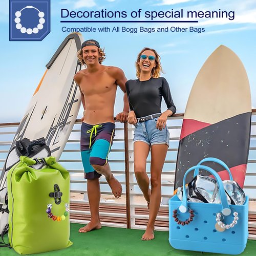 Softball Charms for Bogg Bag,2 Pcs Wooden Beads Sport Charms for Bogg Bag and Blank Wooden Keychain,Decorative Accessories Charms Compatible with Beach Bag,Rubber Tote,Backpack Bag