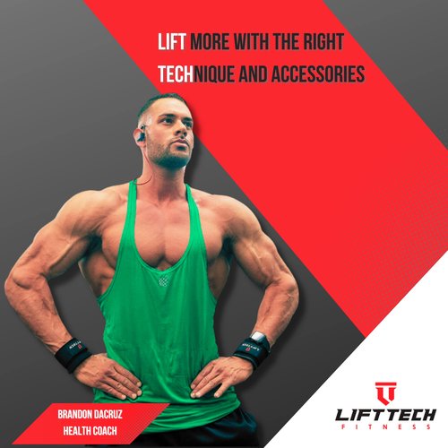 Lift Tech Fitness Weight Lifting Straps for Men & Women - Cotton Gym Straps for Weightlifting, HIIT, Strength Training - Pull up & Deadlift Straps - Tan, One Size