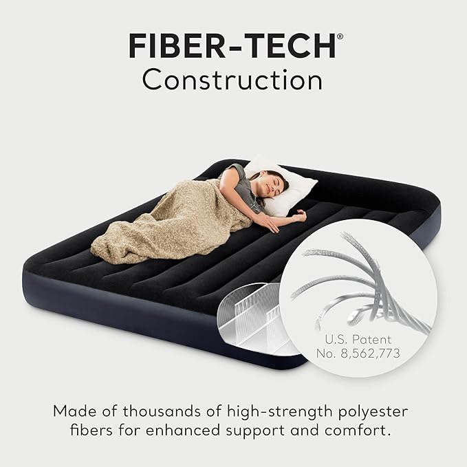 INTEX Dura-Beam Standard Pillow Rest Air Mattress: Fiber-Tech