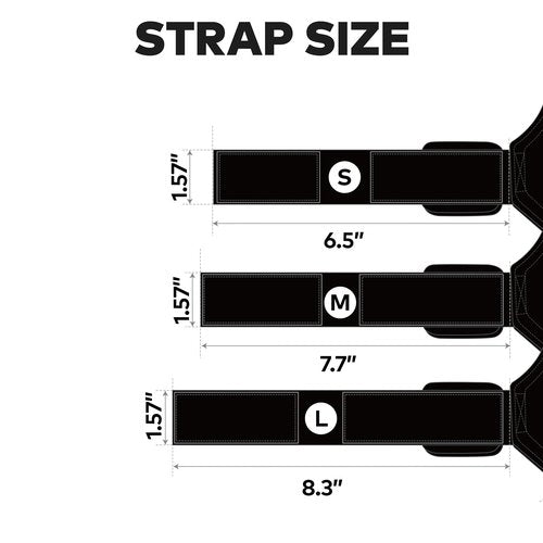 THE WEIGHT COMPANY® PRO GRIPS - Leather Weightlifting Wrist Straps for Powerlifting, Bodybuilding, Deadlifts, Strength Training for Men & Women (Pair) Padded Neoprene with Cowhide (Black, L)