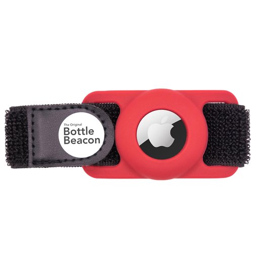 Bottle Beacon® Tracker Strap – Fits Stanley, Hydro Flask, Yeti & Nalgene | Durable Velcro Holder (Maroon)