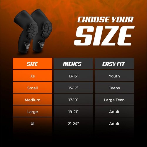 Bucwild Sports Knee Pads/Padded Compression Pro Knee Sleeves (1 Pair) Youth & Adult Sizes - Basketball Wrestling Volleyball (Black Small)