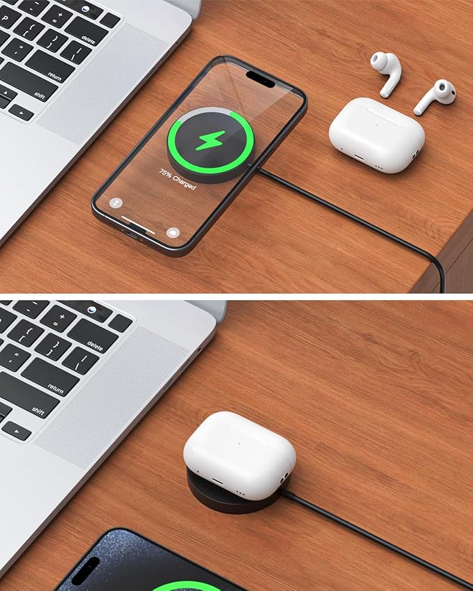 NewQ Magnetic Wireless Charging Pad, Certified 15W Wireless Charger Mag-Safe Compatible with iPhone 16/16 Plus/16 Pro/16 Pro Max/15/14/13/12 Series (2Pack)