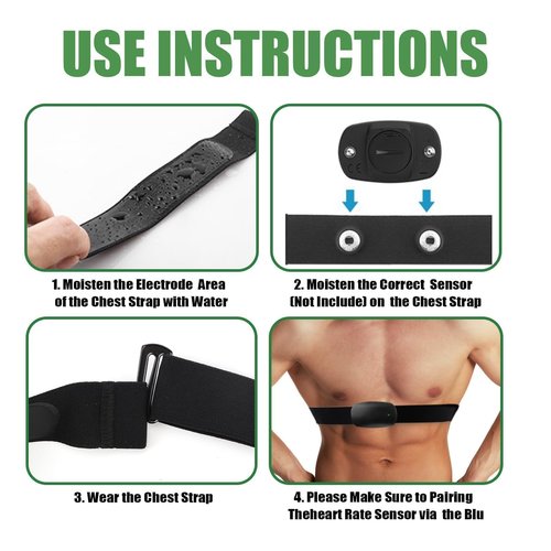 Heart Rate Monitor Chest Band for Polar H10 H9 H7, Adjustable Waterproof Soft Replacement Chest Strap Compatible with Polar Wearlin Garmin Dual Running HRM (Black Length 25.6"-37.4")