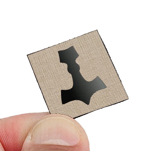 Mini Mjolnir Thor Hammer Norse Viking Tactical Morale Patch [Tan,Black]
