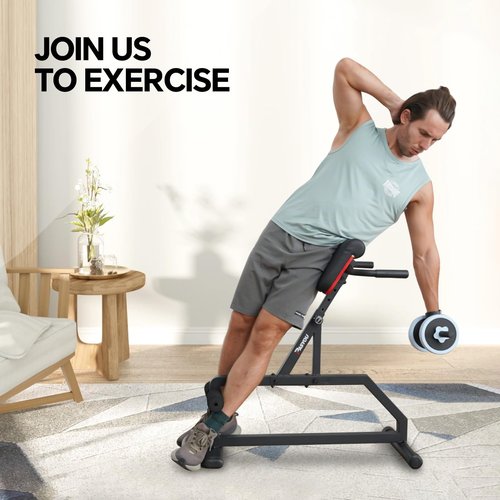 PASYOU Roman Chair, Adjustable Hyperextension Bench 5 Levels Multifunctional Roman Bench 350LBS Load Back Extension Bench Machine for Glute Hyper Extension Bench Reverse Hyper Machine ab Bench at Home