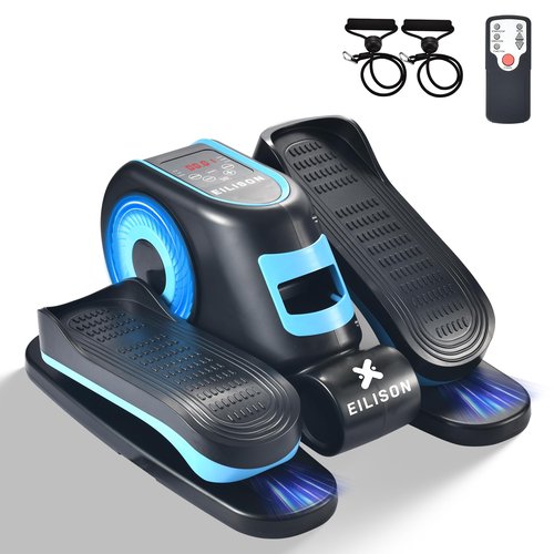 EILISON Under Desk Elliptical Exercise Machine – Mini Bike Elliptical for Low Impact Leg & Arm Movement – Quiet Magnetic Resistance, LCD Display – Compact Seated Workout for Seniors