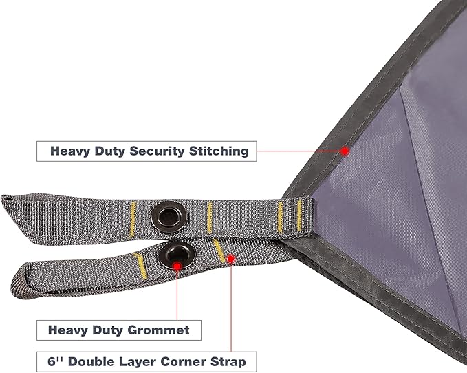 REDCAMP Large Waterproof Camping Tarp Lightweight, Multifunctional Insulated Tent Footprint for Camping Hiking Backpacking, Grey 118"x165"
