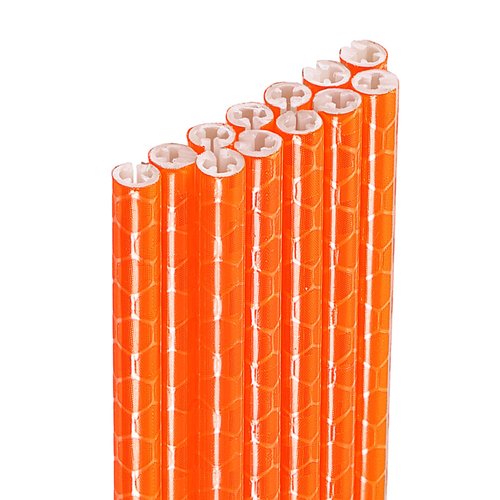 HARFINGTON 72pcs Bike Reflective Spoke Skins 0.2" Plastic Bicycle Spoke Reflectors Spoke Covers Trim Wrap Wheel 360°Visibility for Road Mountain Bike Motorcycles Decoration, Orange