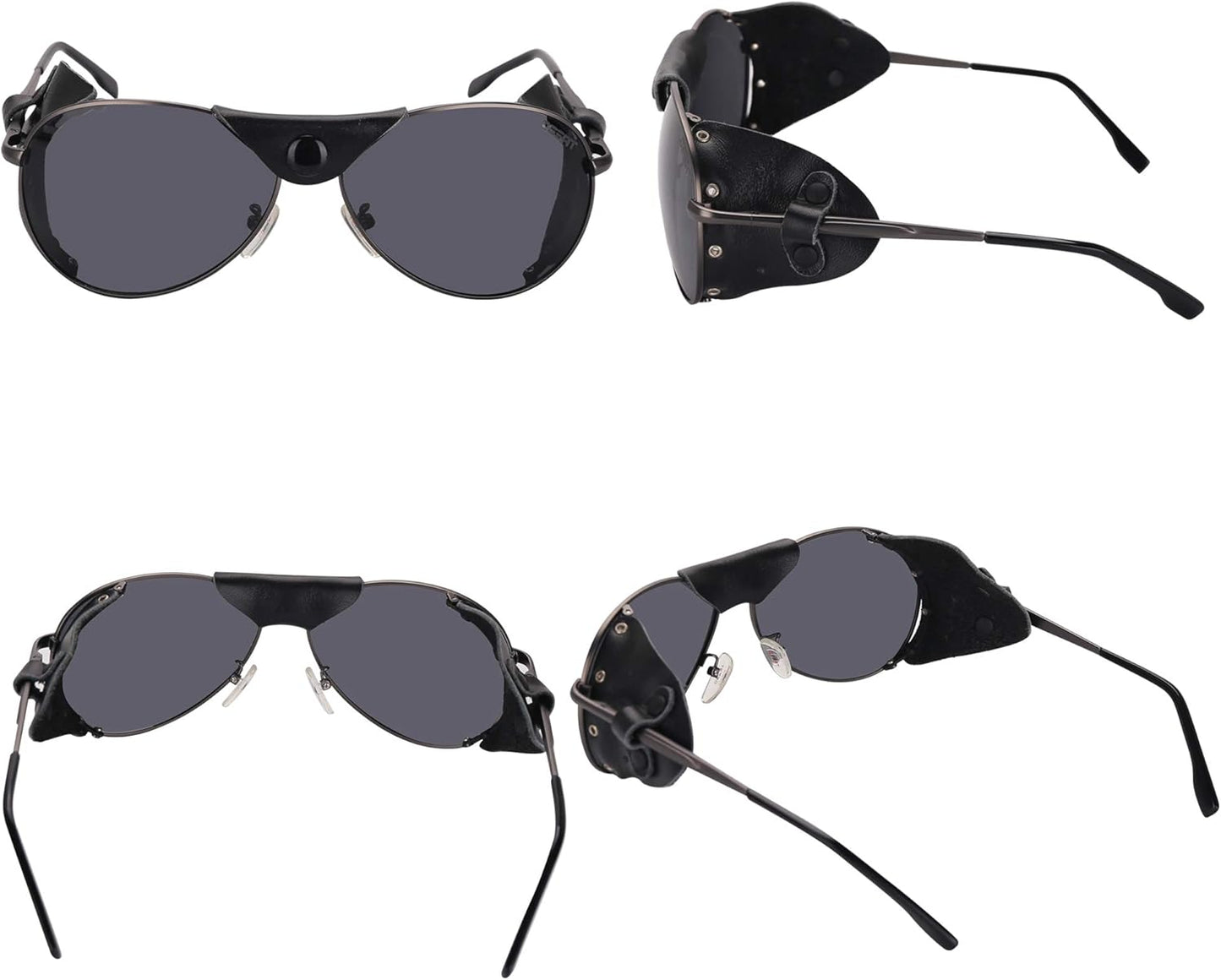 OSSAT Polarized sunglasses with side shields cowhide wind proof sunshade Classic Mountain Fishing eyewear
