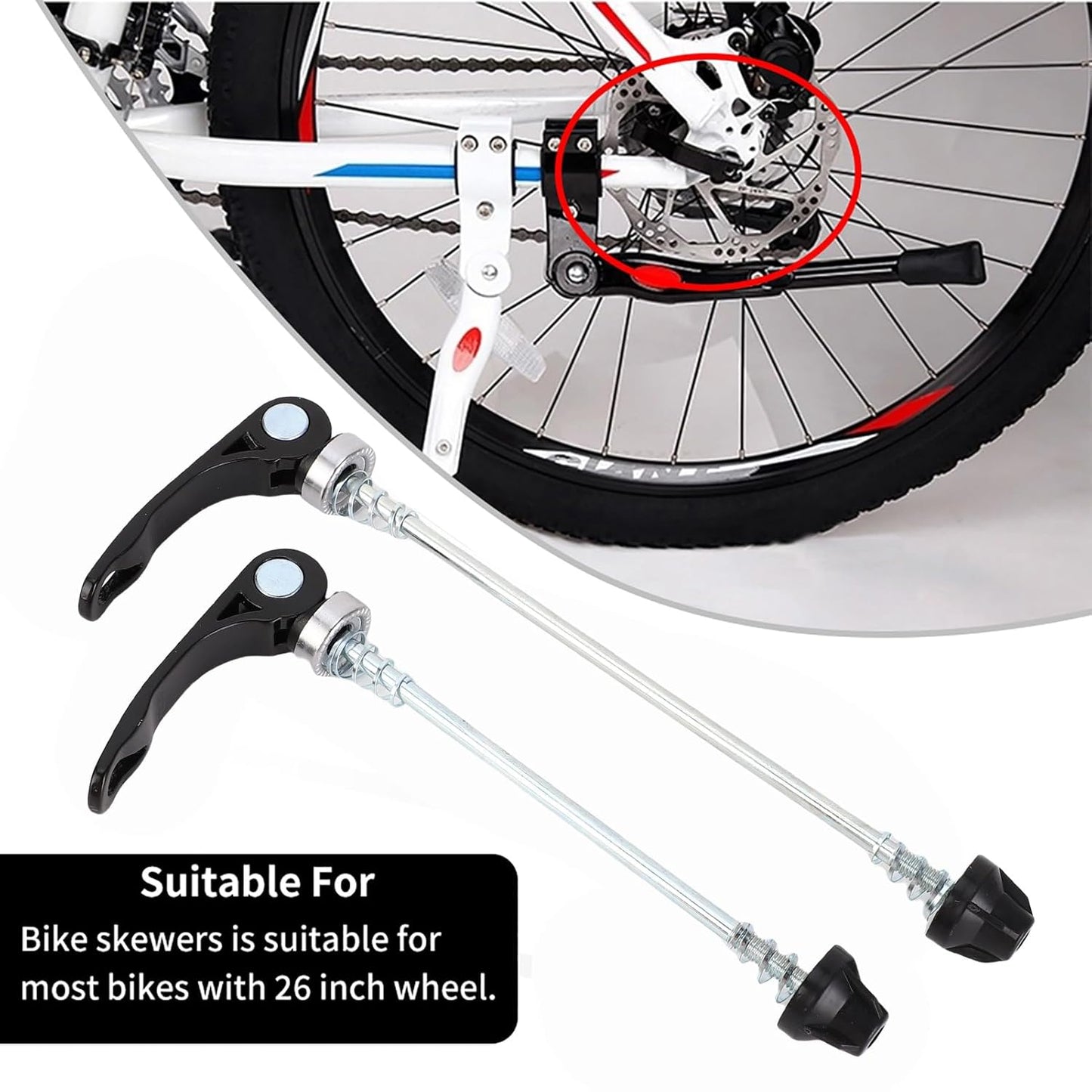 Wheel Hub Front and Rear Skewers Quick Release Clip Bolt Lever for Road Mountain