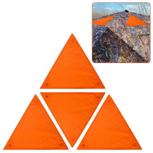 Shupakul 4 Pcs Blaze Orange Safety Panels,Waterproof Hunting Safety Blind Panels with 12 Buttons & Storage Bag,Portable Blind Cover for Ground Blind Tree Stand