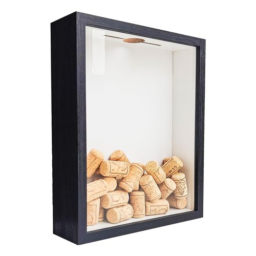Wine Cork Shadow Box,Beer Cap Holder Shadow Box,Wine Cork Keeper Decorative Wall Mounted,abletop & Countertop Hanging Cork Holders Wine Decor Shadowbox Gift for Housewarming,8X10 Picture Frame.