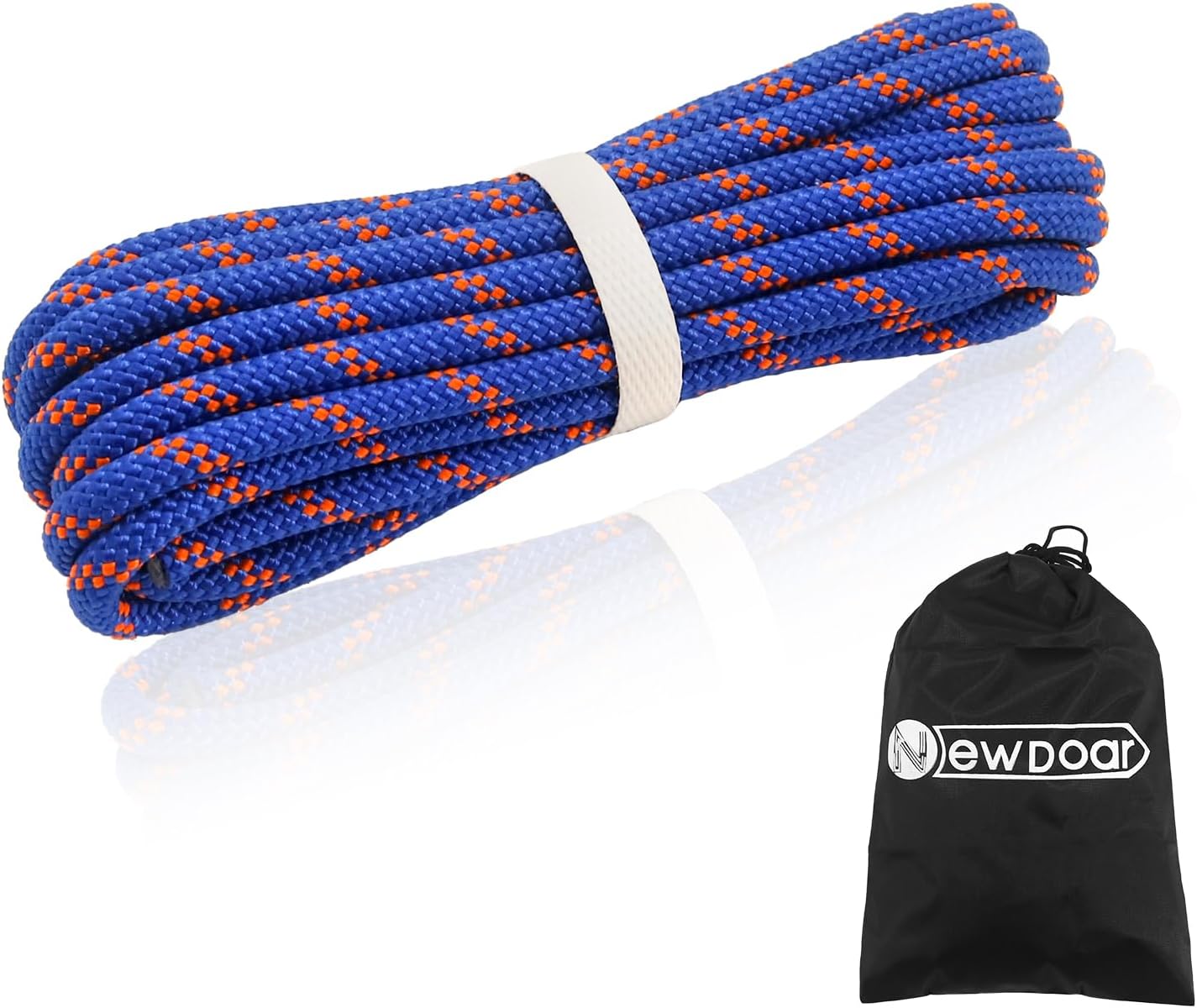 NewDoar 8mm Climbing Accessory Cord High Strength Rope Equipment for Mountain Climb, Fire Rescue Escape, Outdoor Survival, Camping (Polyester 20ft)