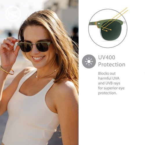 Knockaround Brooklines Polarized Sunglasses for Men & Women - Impact Resistant Lenses & Full UV400 Protection, Coyote Calls