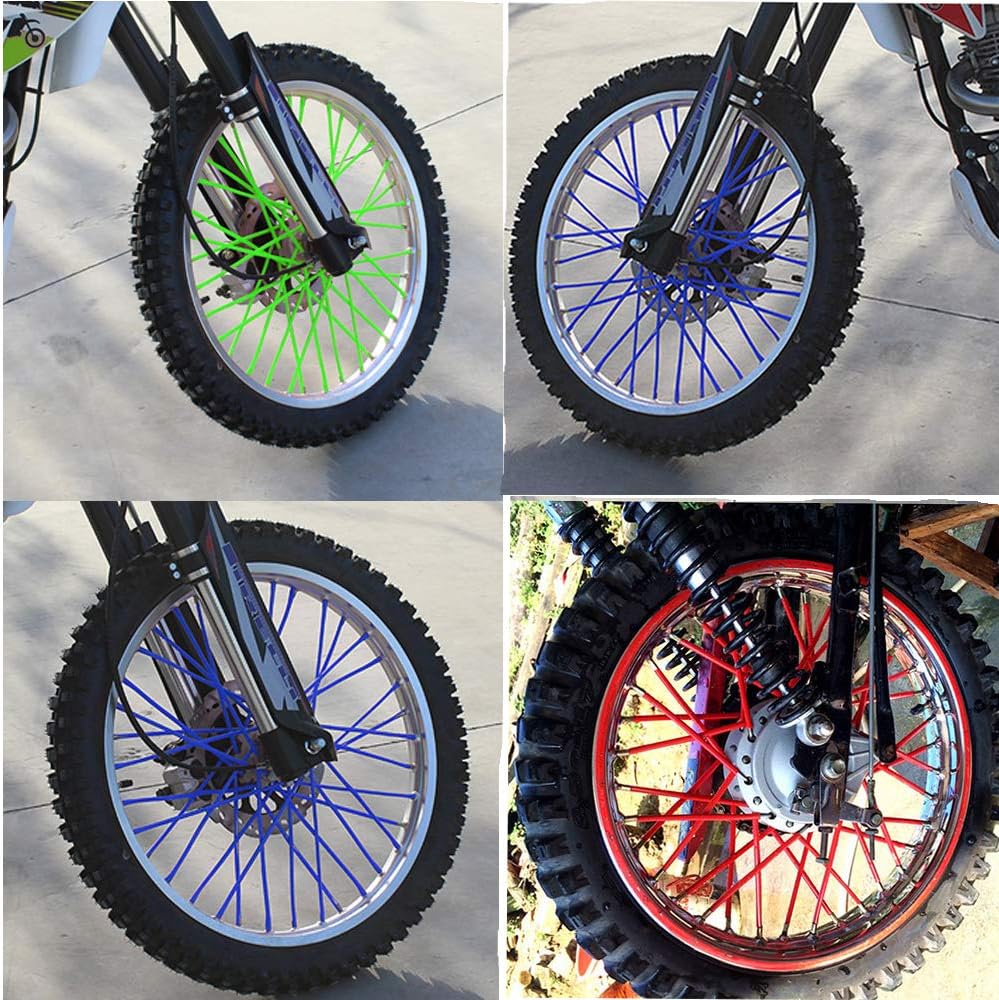 Super Pop Bicycle Spoke Skins Wraps Compatible with Schoolmate Bike Fans- Colorful Bike Wheel Decoration-72 Pcs(White)