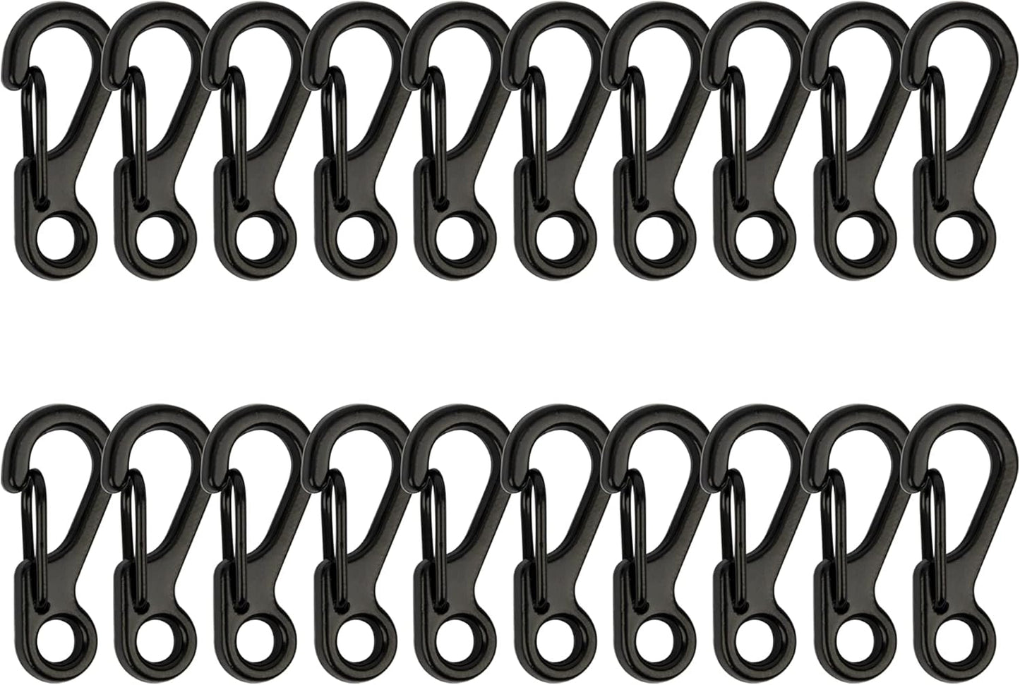 SWATOM Small Mini Carabiner Clip Tiny Spring Snap Hook Keychains Micro Carabiners for Paracord EDC Alloy Key Rings Outdoor Hiking Fishing Camping Backpack Accessories