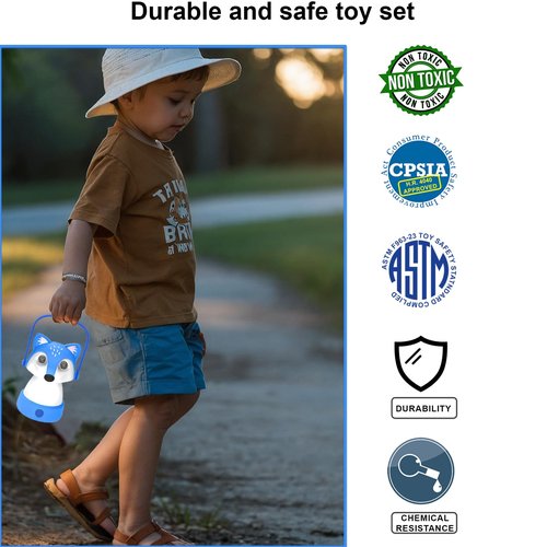 Kids Camping Essentials – LED Kids Lantern and Rechargeable Kids Headlamp Set | Multiple Purposes Kids Nightlight/Flashlight Toys –Holiday, Halloween N Birthday Gifts for Toddlers and Kids (Blue)