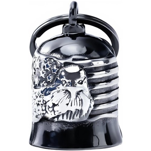 Motorcycle for Bells - Motorcycle Angel Bell for Men Women,Bell Biker Accessory,Guard Riding Safety (Black Silver)