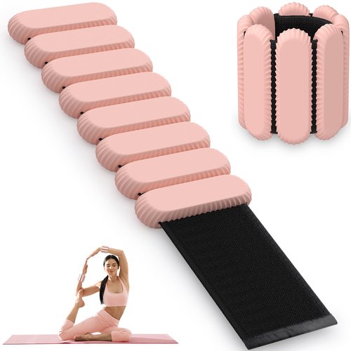 HEYZONE Ankle Weights for Women,Adjustable Ankle and Wrist Weights for Women 2 Lbs Set of 2 (1 Lb Each),Wearable Wrist Leg Arm Weights for Walking Yoga Pilate Barre Gym,Flesh Pink