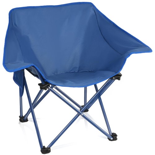 Portable Camping Chair Compact Collapsible Outdoor Folding Sports Chairs for Adults Heavy Duty Camp Sporting Events Park Lawn 400 Lbs Blue
