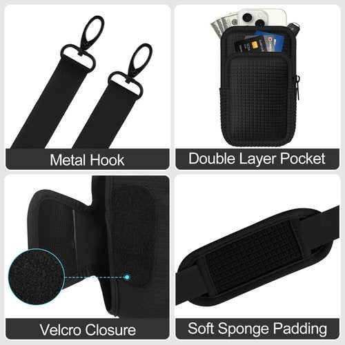 Water Bottle Carrier Bag with Phone Pocket for Stanley 40 oz Tumbler,Neoprene Water Bottle Holder Cross-boday Bag with Adjustable Shoulder Strap& Handheld Strap for Stanley Cup Accessories