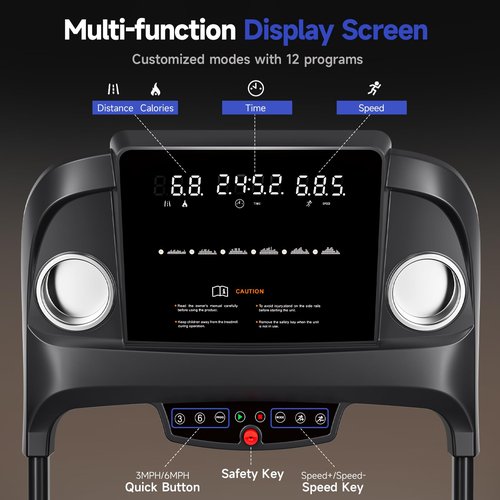 Treadmills for Home Use, Walking Pad Treadmill with Incline, Auto Foldable Treadmills for Home, 8.0 MPH Running Treadmill with Bluetooth Enabled, 300 lbs User Capacity