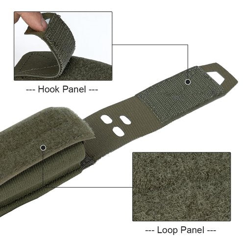 Molle Flashlight Holder Magazine Pouch Tactical Pouches Flashbang Pouch Portable Multiuse Tool Pouches for Duty Belt Vest Backpack 500D Nylon(Ranger Green)