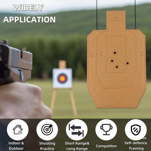 Covzoe 20 Pieces Shooting Cardboard Targets, 30 x 18 Inches Competition Torso Target, Shooting Range Practice Tactical Target, Paper Silhouette Shooting Target for Rifle Gun Pistol