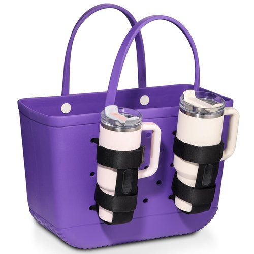 OUTXE 2 Pack Bogg Bag Cup Holder for Stanley, Large Drink Holder Compatible with All Bogg Bag, Adjustable Cup Holder Attachment, 40 oz Water Bottle Accessories for Simply Southern Bogg Bag