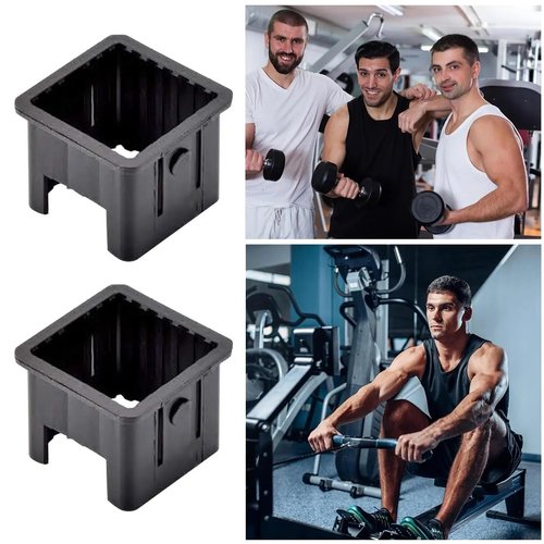 SquEqu 2 Pack Square Tube Inserts Sleeve Converter Edge Length 50mm to 40mm PE Inner Adapter for Glide Tubes Sliding Height Fitness Equipment Training Exercise Machine