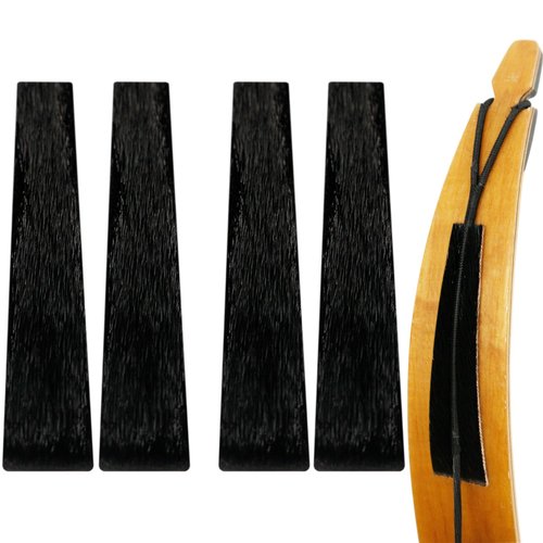 Luoyer 2 Pair Archery Bow Limb Silencers Stabilizers Shock Absorber Protective Paddings Bowstring Groove Silencers for Recurve Bow and Traditional Longbow