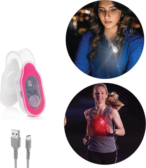 Clip-on Magnetic LED Safety Light - Rechargeable, 4 Light Modes. Perfect for Nurse, Badge, Hiking, Dog Walking, Running, Jogging, Doctors, Nurses, EMTs, Police, Mechanics