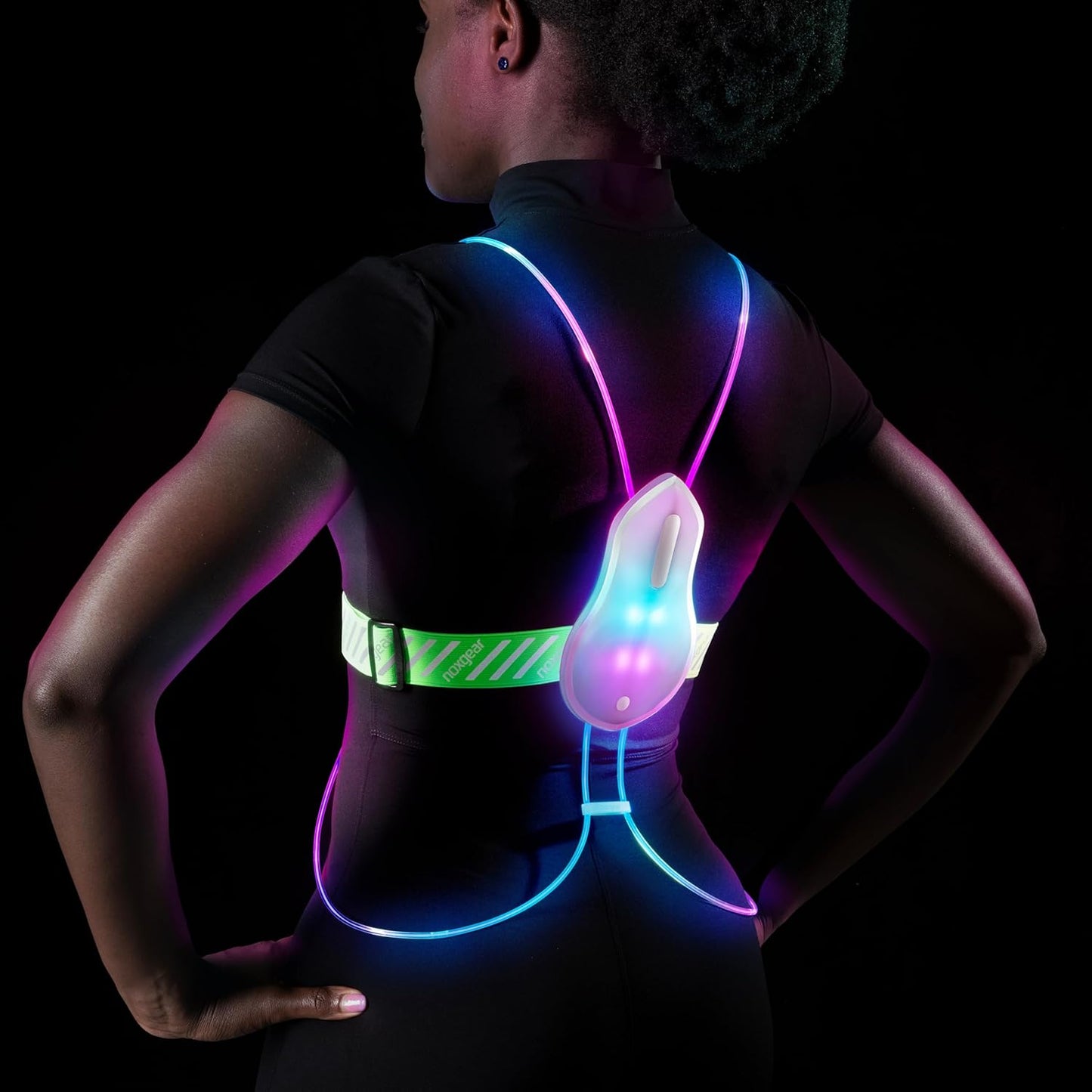 Tracer2 Reflective Running & Cycling Vest - Multicolor Illuminated, Rechargeable, Waterproof