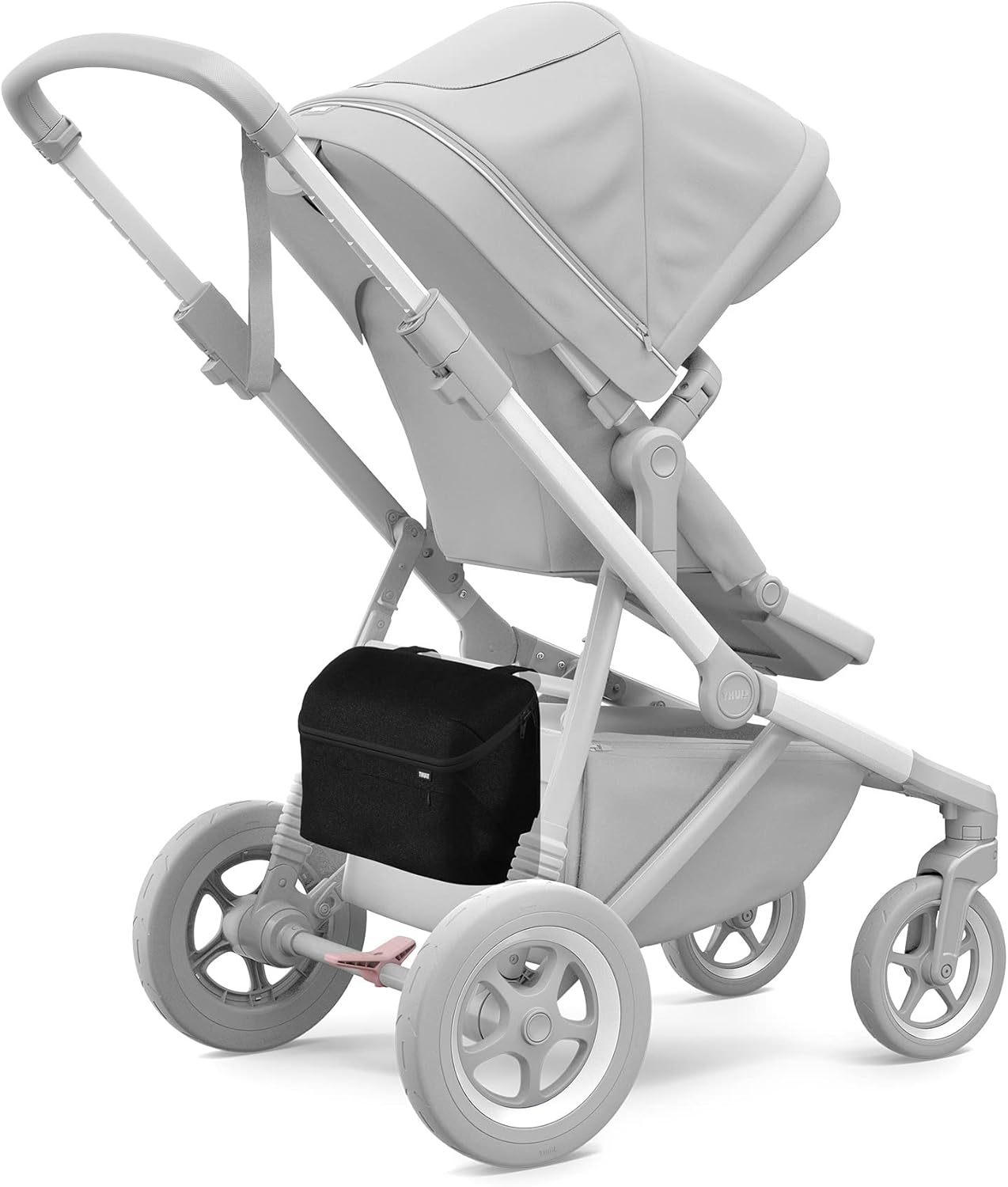 Thule Stroller Organizer - Convenient Storage - Easy to Attach - Internal & Exterior Pockets - Zipper top - Compatible Sleek, Spring & Shine