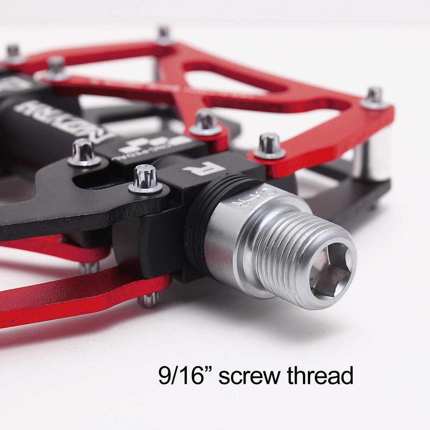 Mountain Bike Pedals, Ultra Strong Colorful CNC Machined 9/16" Cycling Sealed 3 Bearing Pedals