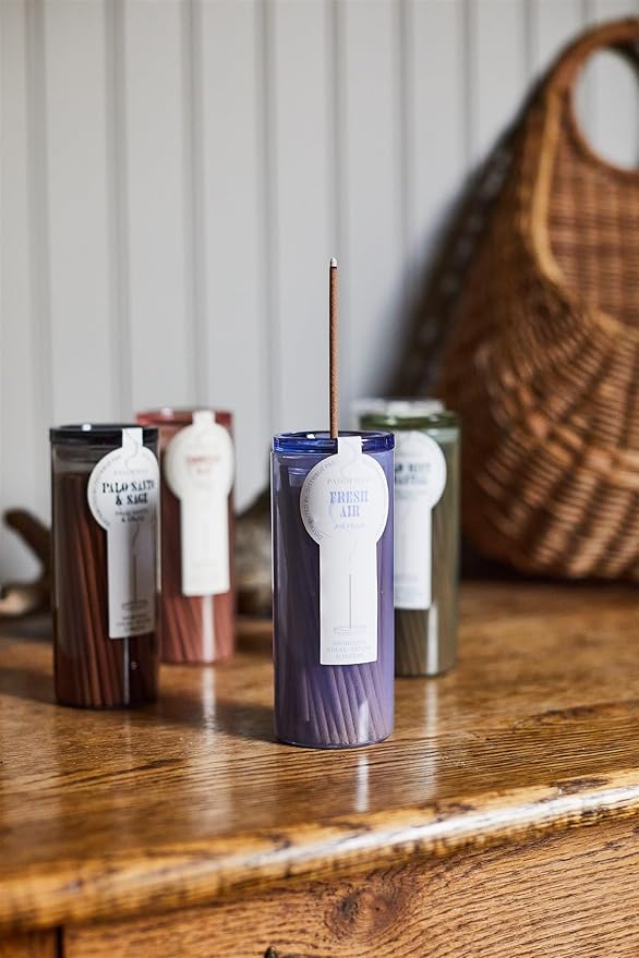 Paddywax Candles Haze Collection Incense Sticks in Glass Jar, 100-Piece, Fresh Air