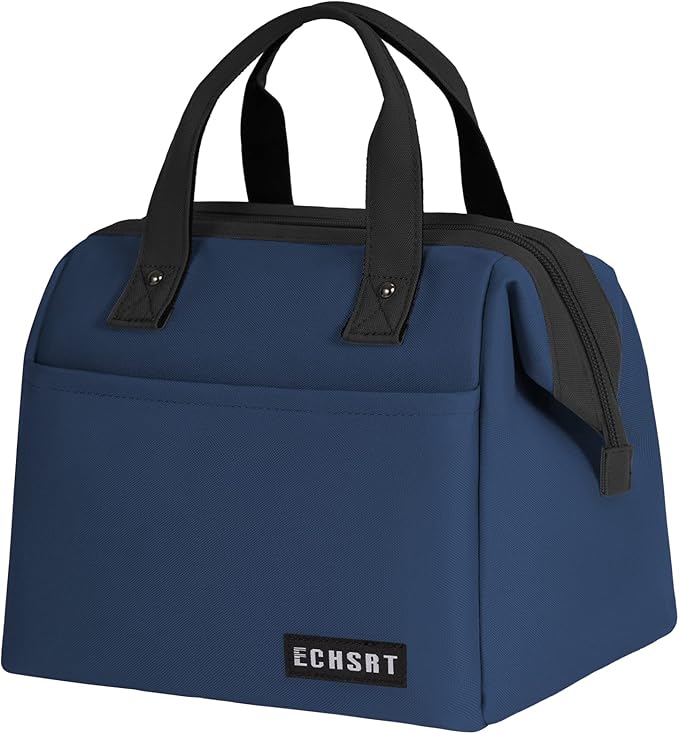 ECHSRT Large Insulated Lunch Bag for Women Men Leakproof Cooler Lunch Tote Bags for Work Travel Adult Thermal Lunchbox for Office -10L Blue