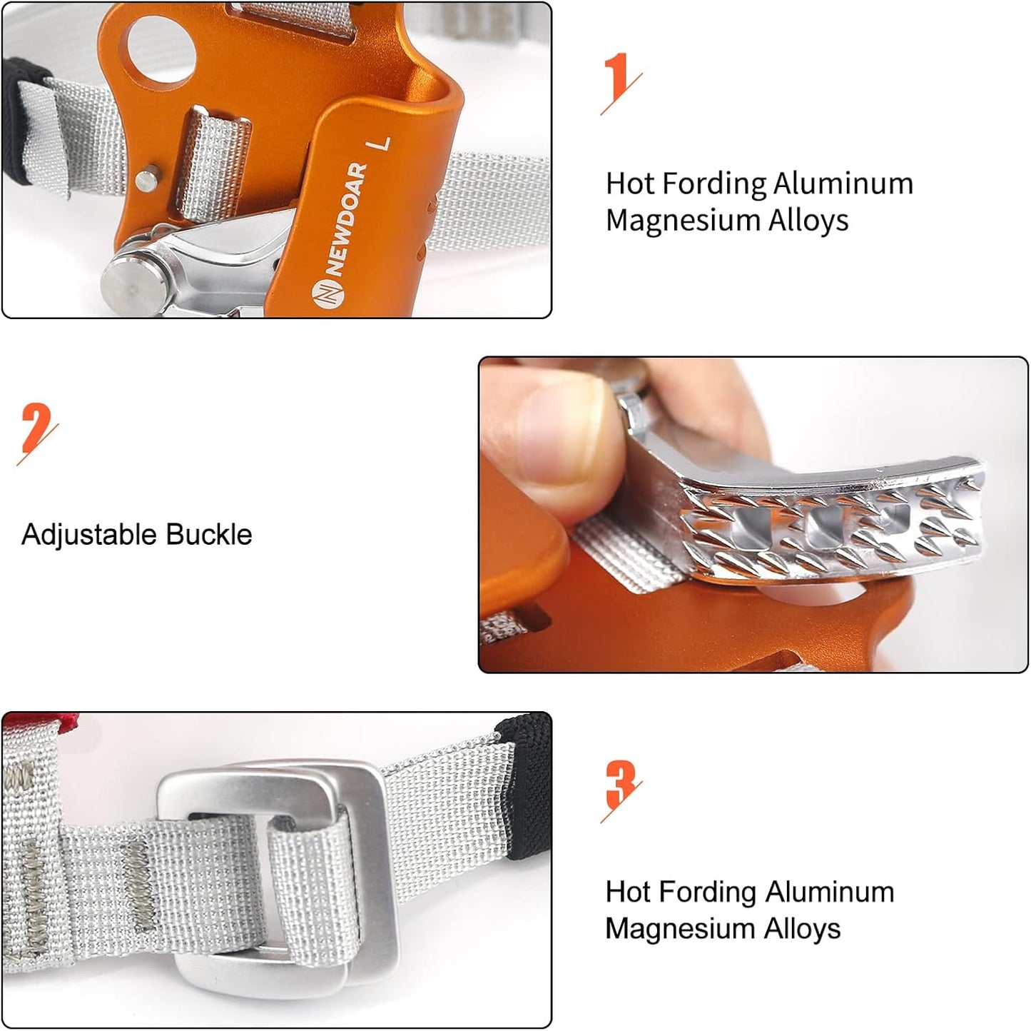 NewDoar Foot Ascender Riser Rock Climbing Mountaineering Equipment Climbing Device