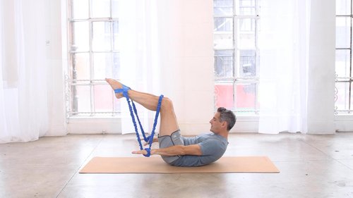 Konnections Fabric Covered Resistance Band Revolutionary Pilates Enhancement Tool for Strength, Flexibility and Precision (Blue)