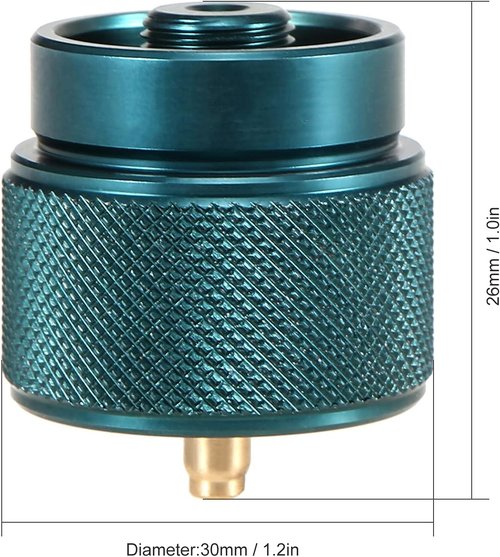 Lixada Camping Stove Adapter 1L Outdoor Propane Small Tank Input EN417 Lindal Valve Output